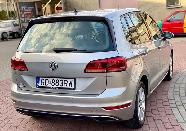 Volkswagen Golf Sportsvan cena 68900 przebieg: 61400, rok produkcji 2018 z Gdańsk małe 106